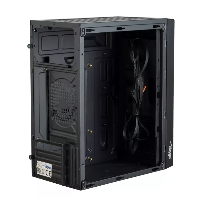 PC case Akyga AK36BK Micro Tower Black — Micro Tower, supports Flex-ATX/Mini-ITX/Micro-ATX, GPU max 25 cm, CPU cooler max 14 cm