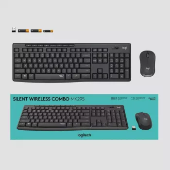 Logitech MK295 Silent Wireless Combo keyboard RF Wireless QWERTY US International Black