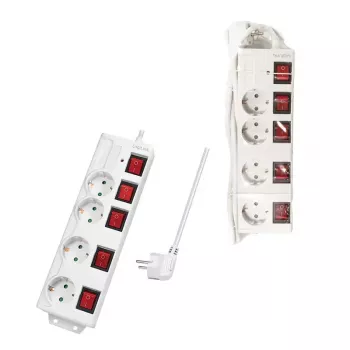 Power Extension LogiLink LPS252 1.5m 4 AC Outlets Indoor White