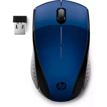 HP Wireless Mouse 220 (Lumiere Blue), Ambidextrous, RF Wireless, Blue
