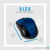 HP Wireless Mouse 220 (Lumiere Blue), Ambidextrous, RF Wireless, Blue
