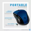 HP Wireless Mouse 220 (Lumiere Blue), Ambidextrous, RF Wireless, Blue