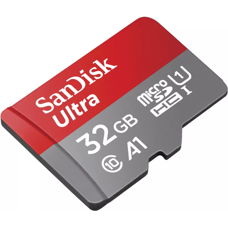 SanDisk 32GB Ultra microSDHC UHS-I Memory Card with Adapter - 98MB/s, C10, U1, Full HD, A1