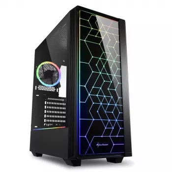 PC Case Sharkoon RGB LIT 100 Midi Tower Black