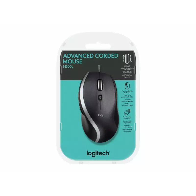 LOGITECH Advanced Corded Mouse M500s USB Black
