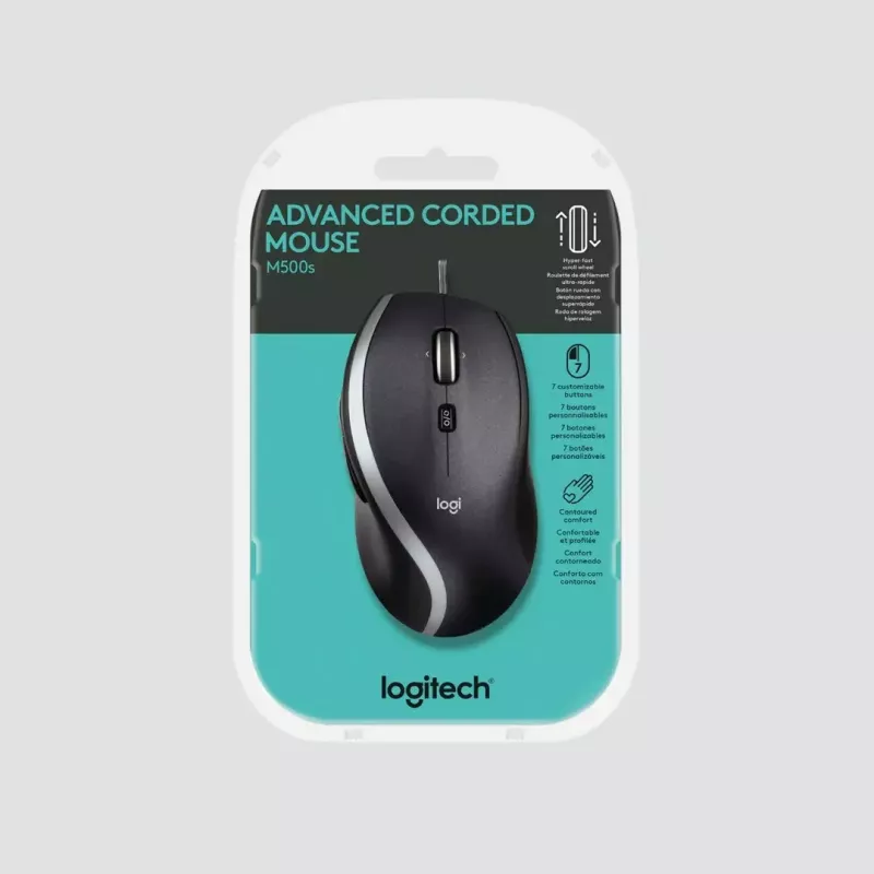 LOGITECH Advanced Corded Mouse M500s USB Black