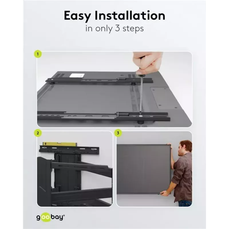 Goobay TV wall mount Basic FULLMOTION M 35 kg 32-55 inch