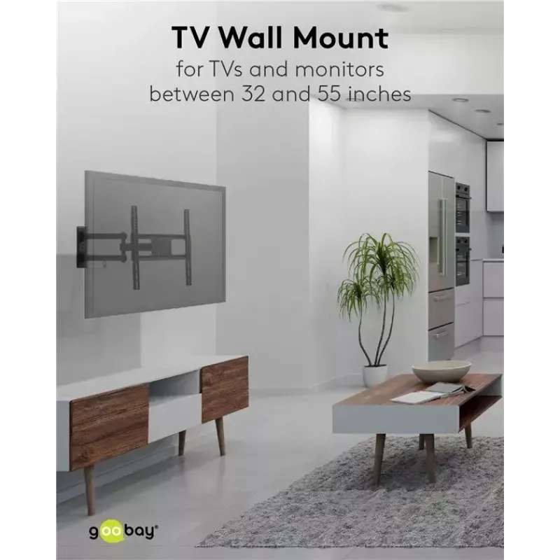 Goobay TV wall mount Basic FULLMOTION M 35 kg 32-55 inch
