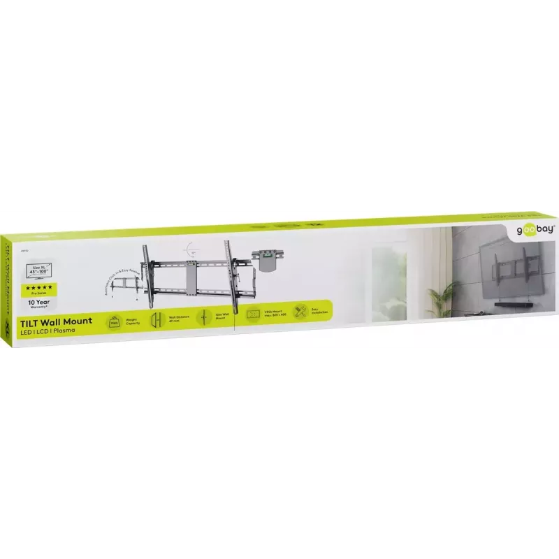 Wentronic Pro TILT (XL) 2.54 m (100 inch) Black TV Mount 70 kg