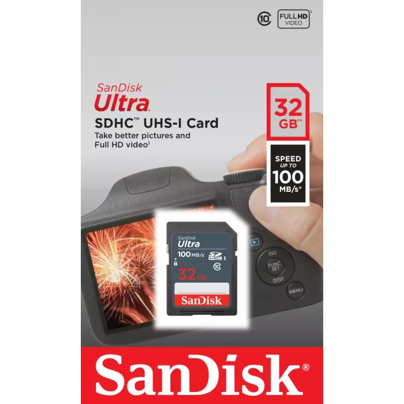 WESTERN DIGITAL SanDisk Ultra 32GB SDHC Mem Card 100MB/s (SDSDUNR-032G-GN3IN)