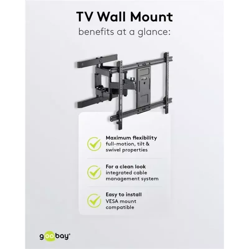 Goobay TV wall mount Pro FULLMOTION (L) 60 kg 37-70 inches