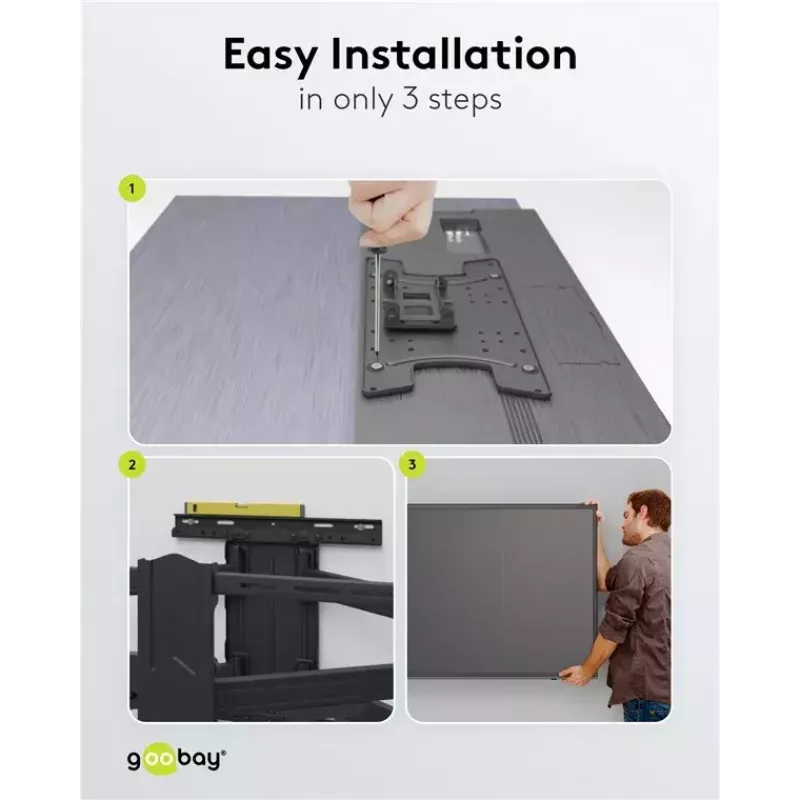 Goobay TV wall mount Pro FULLMOTION (L) 60 kg 37-70 inches