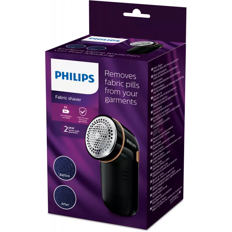 Philips GC026/80 Fabric Shaver, Black, Alkaline, AA, 123 mm, 80 mm, 58 mm