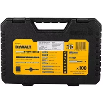 Drill bit set DeWalt DT71563-QZ — 100 pcs for metal, includes screwdriver bits and carrying case