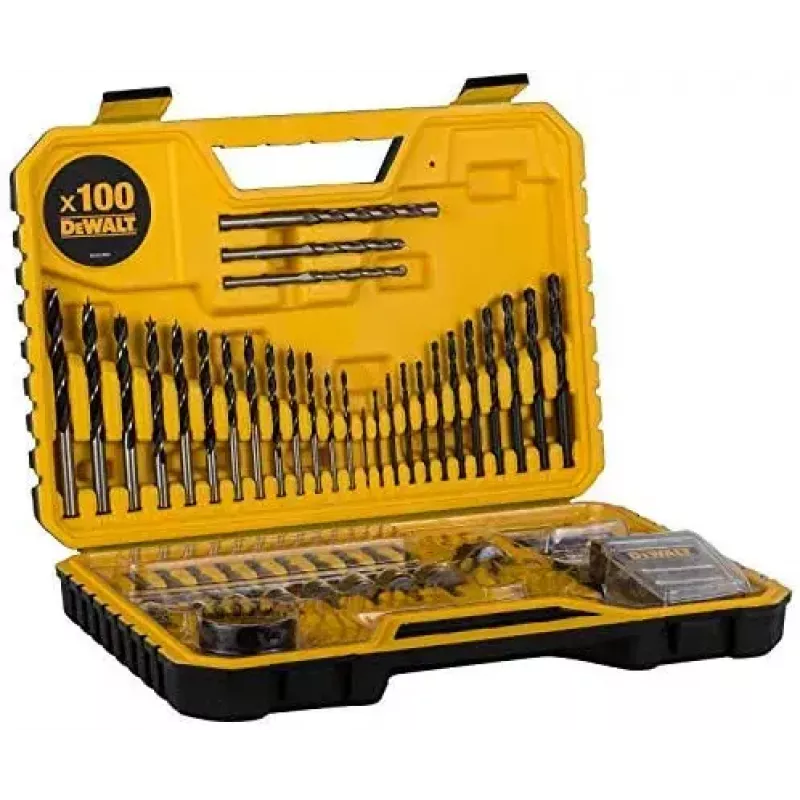 Drill bit set DeWalt DT71563-QZ — 100 pcs for metal, includes screwdriver bits and carrying case