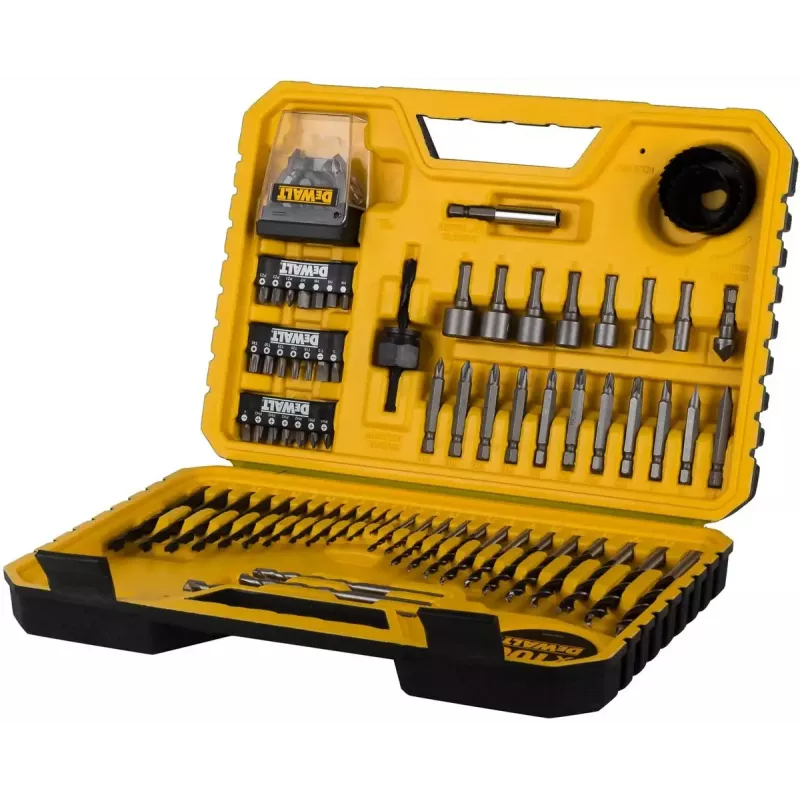 Drill bit set DeWalt DT71563-QZ — 100 pcs for metal, includes screwdriver bits and carrying case
