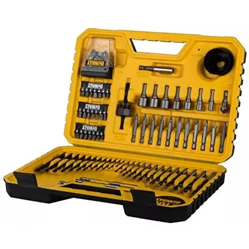 Drill bit set DeWalt DT71563-QZ — 100 pcs for metal, includes screwdriver bits and carrying case