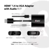 CLUB3D CAC-1302 video cable adapter 0.5 m HDMI Type A (Standard) VGA (D-Sub) Black