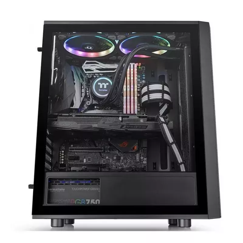 PC case Thermaltake Versa J25 TG RGB Midi Tower Black