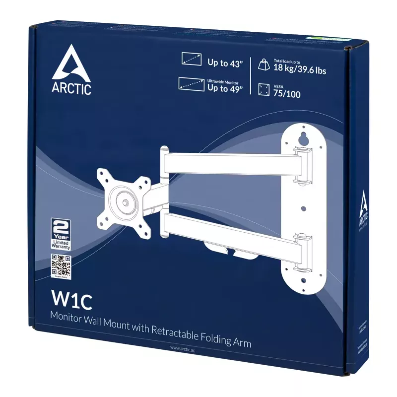 ARCTIC W1C - Wall Mount with Retractable Folding Arm