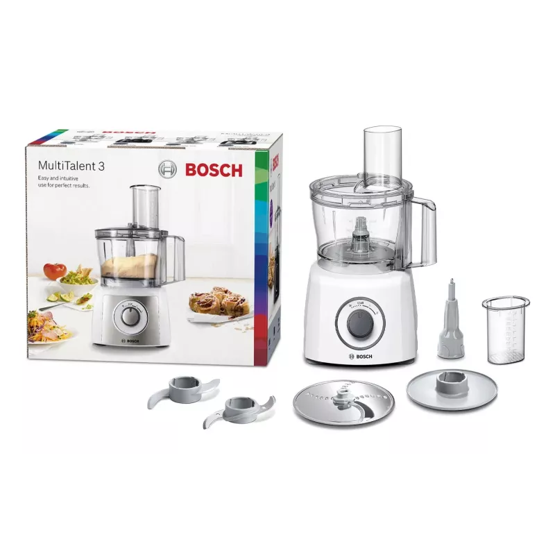 Food processor Bosch MCM3100W — 800 W, 2.3 L bowl, 2 speeds, turbo, white