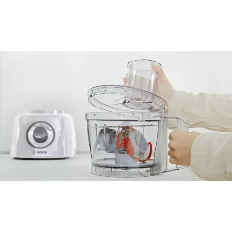 Food processor Bosch MCM3100W — 800 W, 2.3 L bowl, 2 speeds, turbo, white