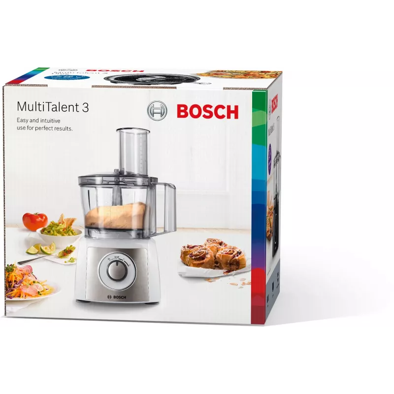 Food processor Bosch MCM3100W — 800 W, 2.3 L bowl, 2 speeds, turbo, white
