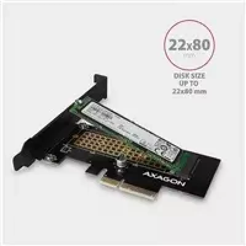AXAGON ECO PCEM2-N PCIE NVME M.2 Adapter Internal Adapter PCI-Express x4 for connecting NVMe M.2 SSD Hard Drive to Computer