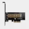 AXAGON ECO PCEM2-N PCIE NVME M.2 Adapter Internal Adapter PCI-Express x4 for connecting NVMe M.2 SSD Hard Drive to Computer