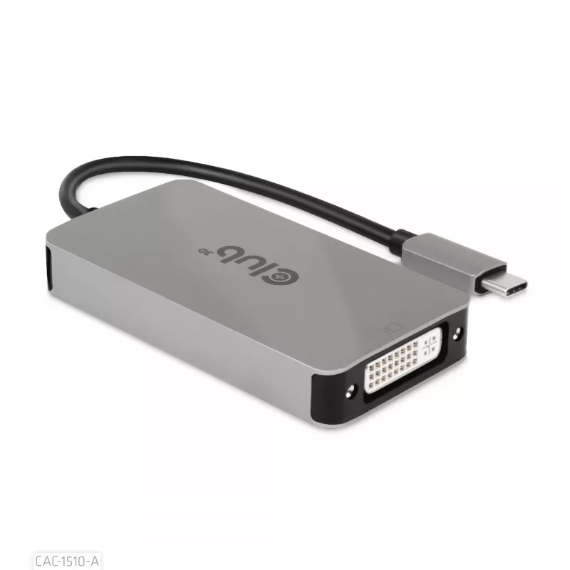 CLUB3D USB3.2 Gen1 Type-C to Dual Link DVI-D HDCP OFF version Active Adapter M/F for Apple Cinema Displays