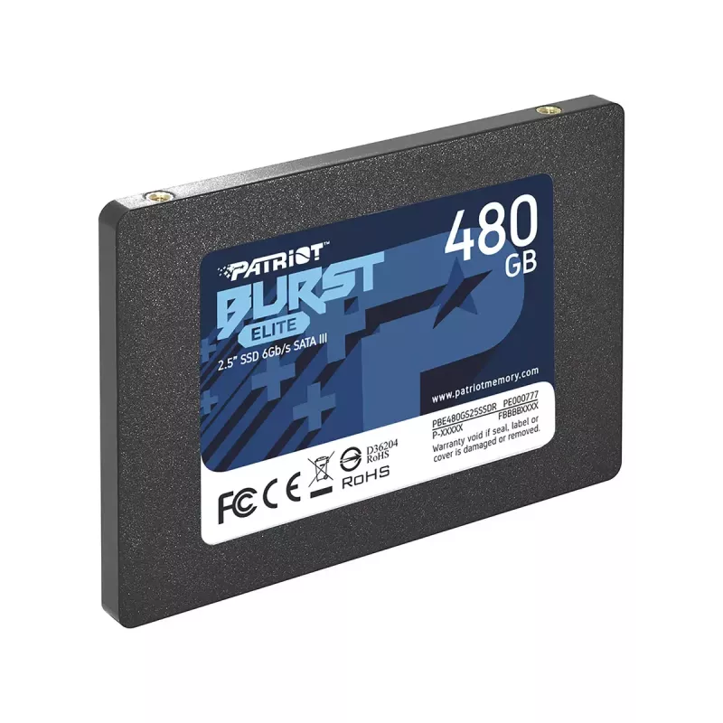 2.5 inch SATA SSD PATRIOT Burst Elite 480GB — 450 MB/s read, 320 MB/s write, 2.5 inch SATA III, 7 mm