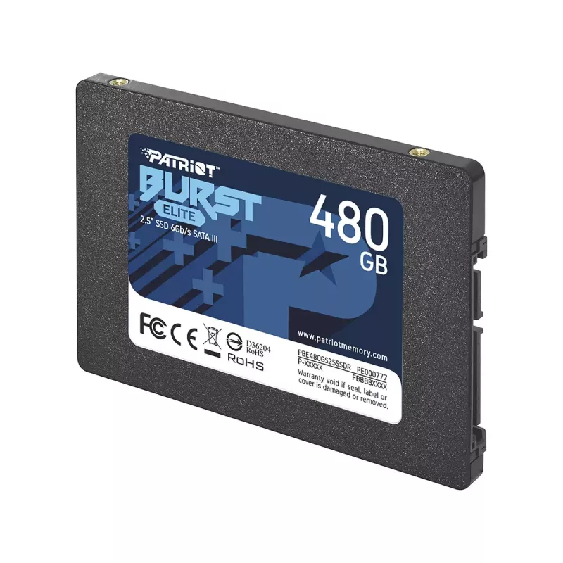 2.5 inch SATA SSD PATRIOT Burst Elite 480GB — 450 MB/s read, 320 MB/s write, 2.5 inch SATA III, 7 mm