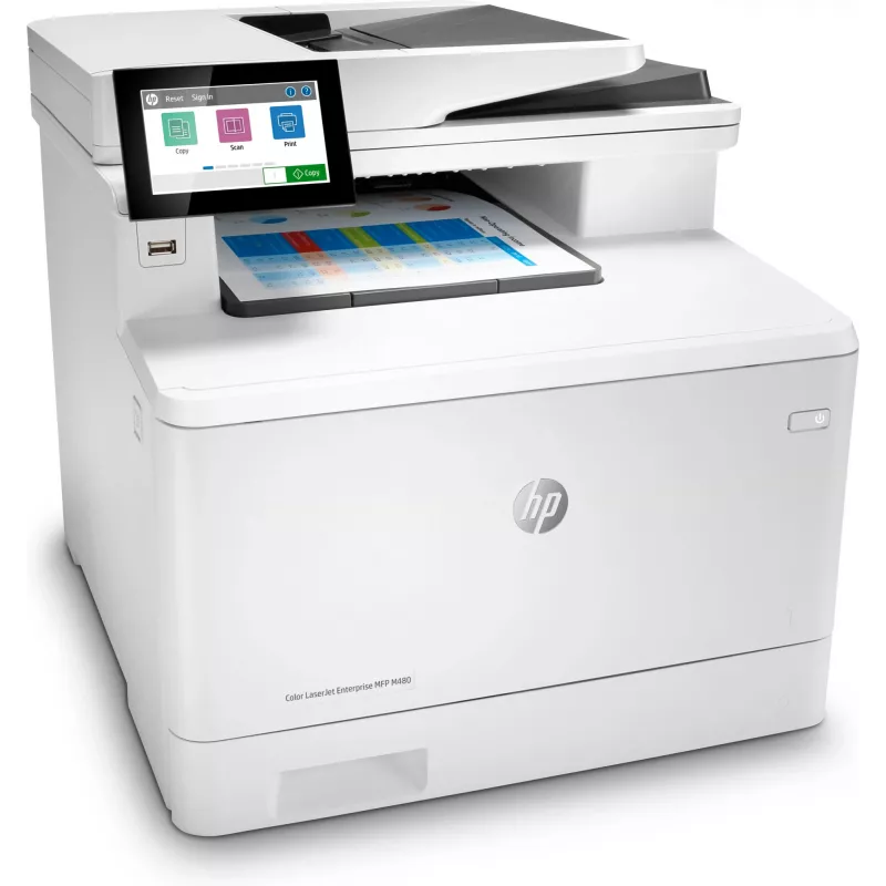HP Color LaserJet Enterprise MFP M480f, Laser, Colour printing, 600 x 600 DPI, A4, Direct printing, White, Black