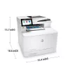 HP Color LaserJet Enterprise MFP M480f, Laser, Colour printing, 600 x 600 DPI, A4, Direct printing, White, Black