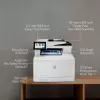 HP Color LaserJet Enterprise MFP M480f, Laser, Colour printing, 600 x 600 DPI, A4, Direct printing, White, Black