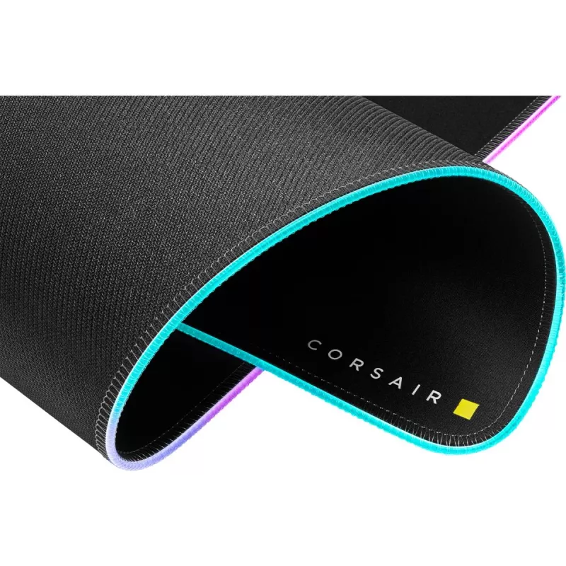 Gaming mouse pad CORSAIR MM700 RGB — 930×400 mm, 4 mm thickness, rubber base, USB-powered LED backlight, black