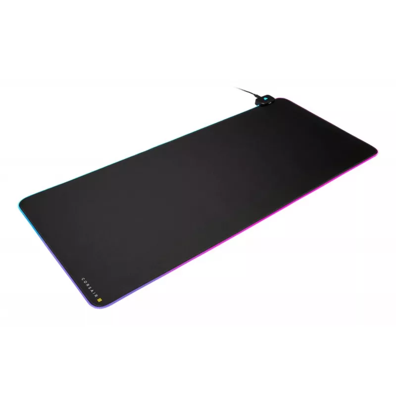 Gaming mouse pad CORSAIR MM700 RGB — 930×400 mm, 4 mm thickness, rubber base, USB-powered LED backlight, black