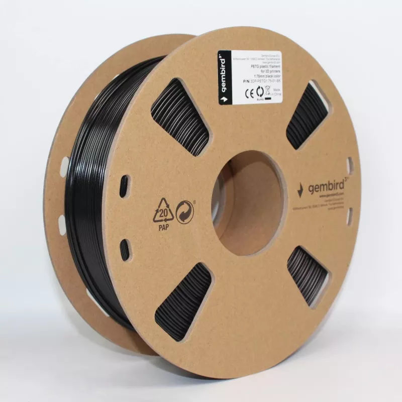 3D printing material Gembird 3DP-PETG1.75-01-BK