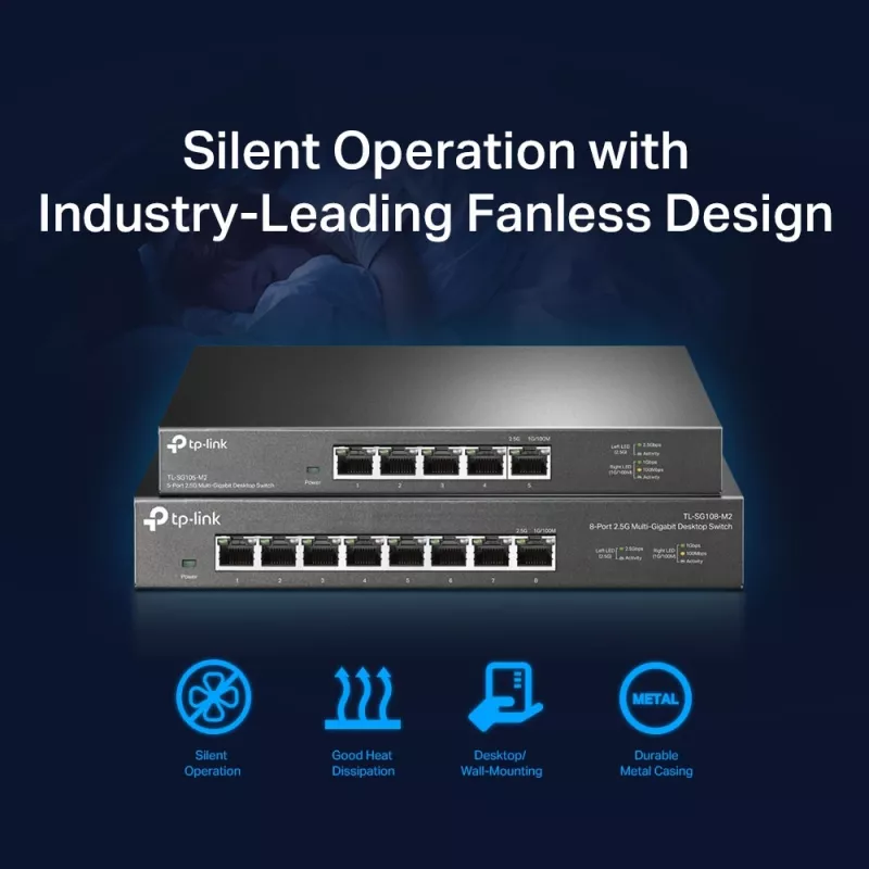 Unmanaged Switch TP-Link TL-SG108-M2 8-Port 2.5G Desktop