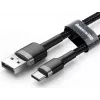 BASEUS Braided Cafule Fast Charging Cable - USB Type-A To Type-C 2A - 3m - Grey/ Black (Nylon)