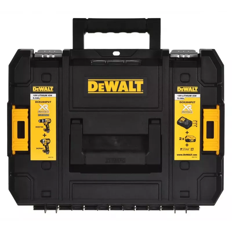 Cordless Power Tool Combo Kit DeWalt DCK266P2T — 18V, 2×5.0Ah batteries, impact driver and combi drill, charger, case