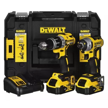Cordless Power Tool Combo Kit DeWalt DCK266P2T — 18V, 2×5.0Ah batteries, impact driver and combi drill, charger, case