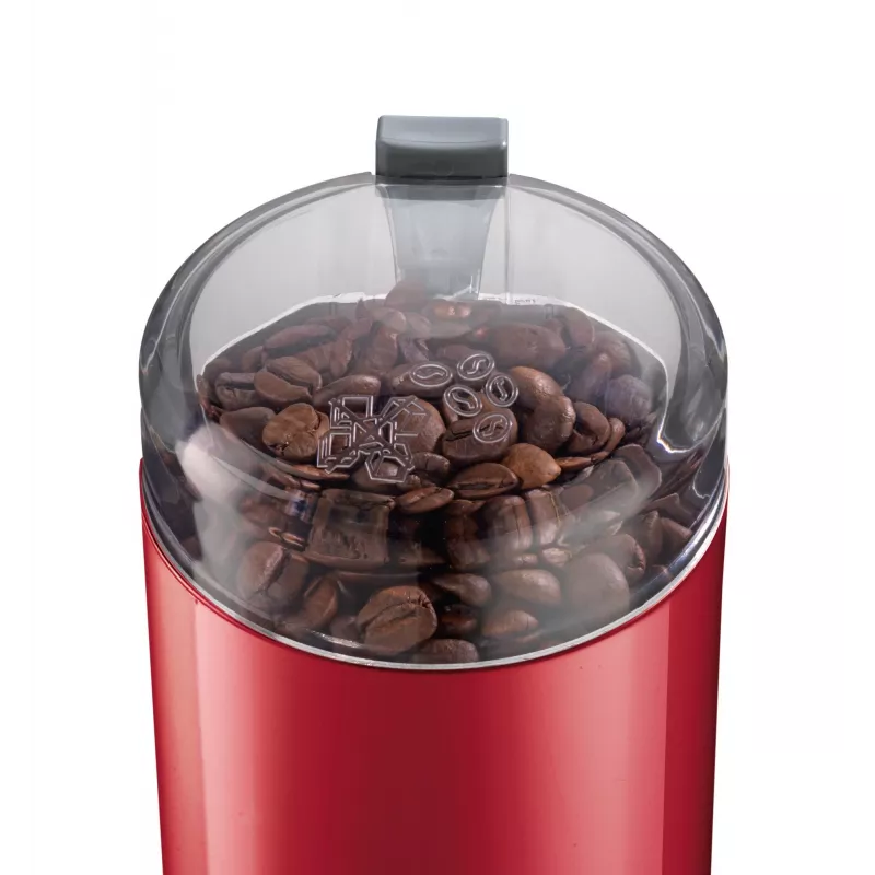 Blade coffee grinder Bosch TSM6A014R, 75 g capacity, 180 W, stainless steel blades, red