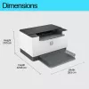 HP LaserJet M209dw Printer, Laser, 600 x 600 DPI, A4, 29 ppm, Duplex printing, White