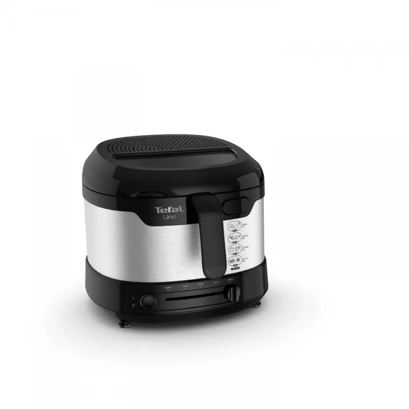 Tefal Uno FF215D Single 1.8 L Stand-alone 1600 W Deep fryer Black, Stainless steel