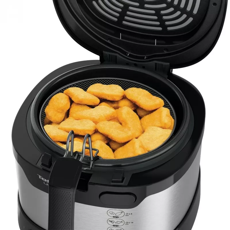 Tefal Uno FF215D Single 1.8 L Stand-alone 1600 W Deep fryer Black, Stainless steel