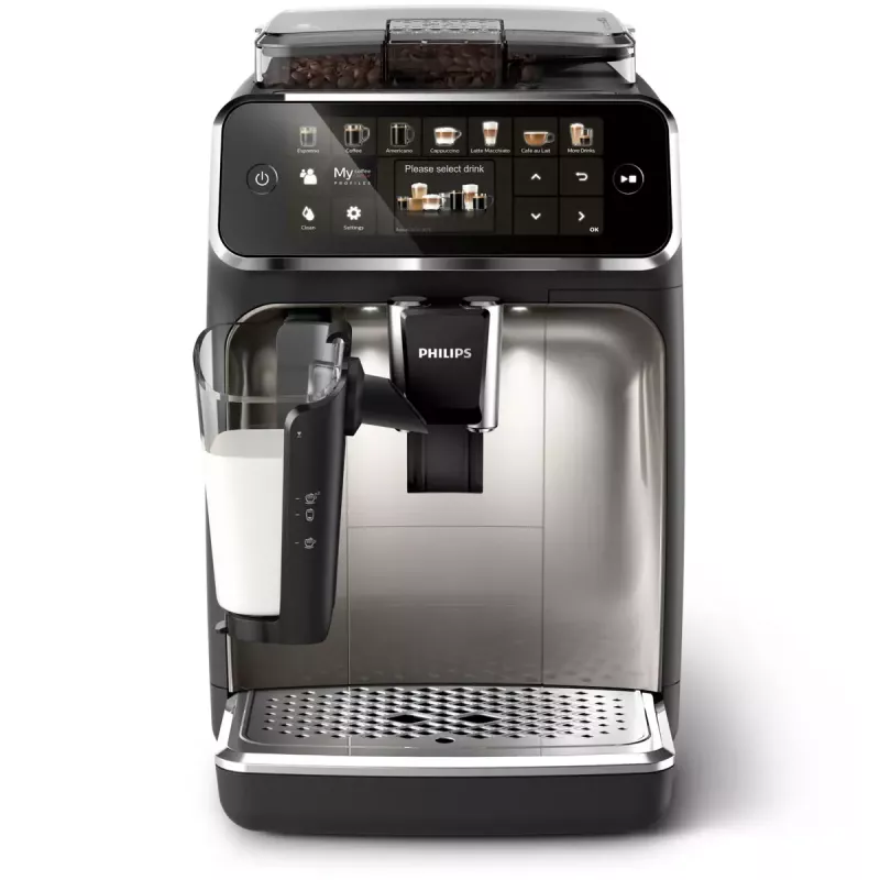 Espresso machine Philips EP5447/90 — fully automatic, 1.8 L water tank, 275 g bean hopper, 15 bar, 0.26 L milk tank