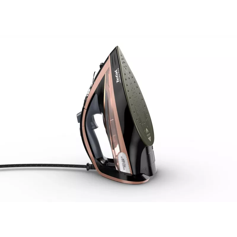 Tefal Ultimate Pure FV9845 steam iron, 3200 W, Durilium AirGlide Autoclean soleplate, 60 g/min continuous steam, 260 g/min steam boost, 350 ml tank, vertical steam, black/copper