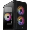PC case AEROCOOL CS107V2 Mini Tower — Black, microATX/Mini-ITX, 2x120mm fans, 1x3.5 inch + 2x2.5 inch bays