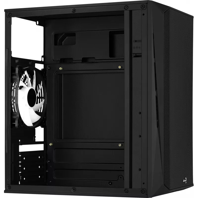PC case AEROCOOL CS107V2 Mini Tower — Black, microATX/Mini-ITX, 2x120mm fans, 1x3.5 inch + 2x2.5 inch bays